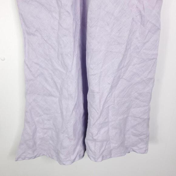 Flax Dress Womens Small Linen Mini Tank Sleeveless Lavender Sustainable Natural - Picture 4 of 8